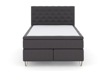 Select No 6 Komplett Sängpaket 140x200 Fast Watergel - Mörkgrå/Metall V-form - Products - Möbler - Säng - Kontinentalsäng