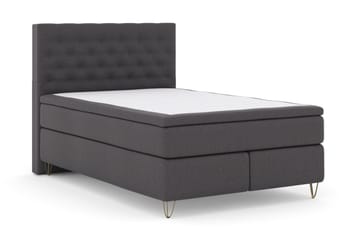 Select No 6 Komplett Sängpaket 140x200 Fast Watergel - Mörkgrå/Metall V-form - Products - Möbler - Säng - Kontinentalsäng