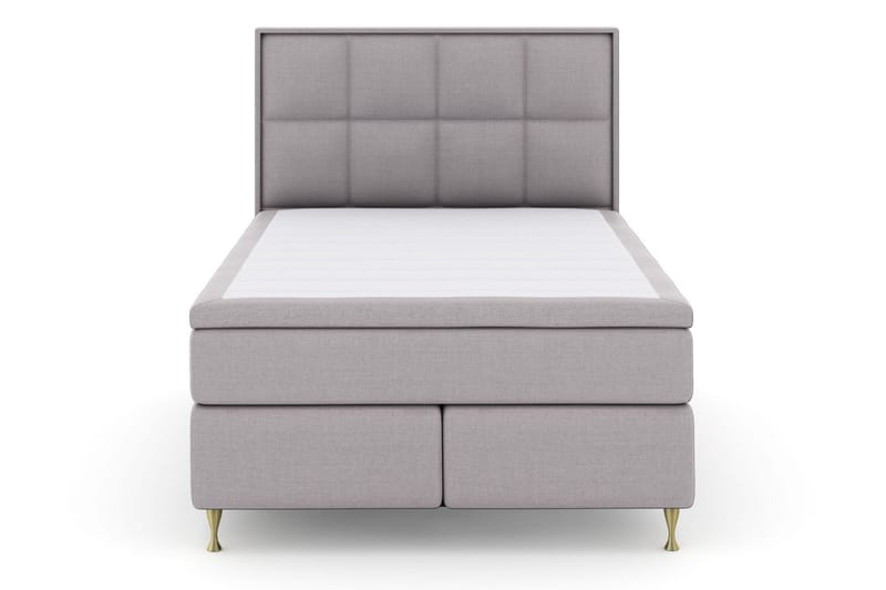 Select No 6 Komplett Sängpaket 140x200 Fast/Medium Watergel - Ljusgrå/Guld - Products - Möbler - Säng - Kontinentalsäng