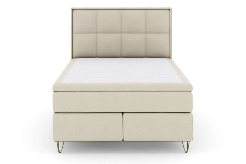 Select No 6 Komplett Sängpaket 140x200 F/M Latex/Memory, Beige/Metall V-form