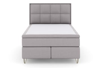 Select No 6 Komplett Sängpaket 140x200 F/M Memory/Pocket - Ljusgrå/Metall V-form - Products - Möbler - Säng - Kontinentalsäng