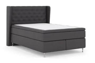Select No 6 Komplett Sängpaket 140x200 Medium Latex/Memory - Mörkgrå/Silver - Products - Möbler - Säng - Kontinentalsäng