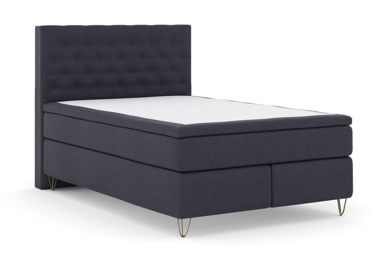 Select No 6 Kontinentalsäng 140x200 Fast/Medium Watergel - Blå/Metall V-Form - Products - Möbler - Säng - Kontinentalsäng