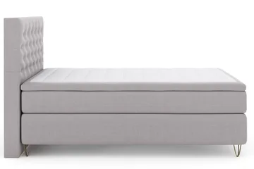 Select No 6 Kontinentalsäng 140x200 F/M Memory/Pocket - Ljusgrå/Metall V-Form - Products - Möbler - Säng - Kontinentalsäng