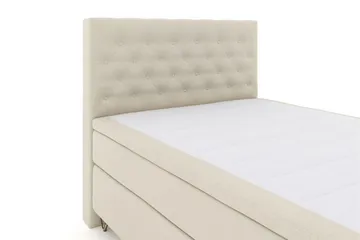 Select No 6 Kontinentalsäng 140x200 Medium Memory/Pocket - Beige/Metall V-Form - Products - Möbler - Säng - Kontinentalsäng