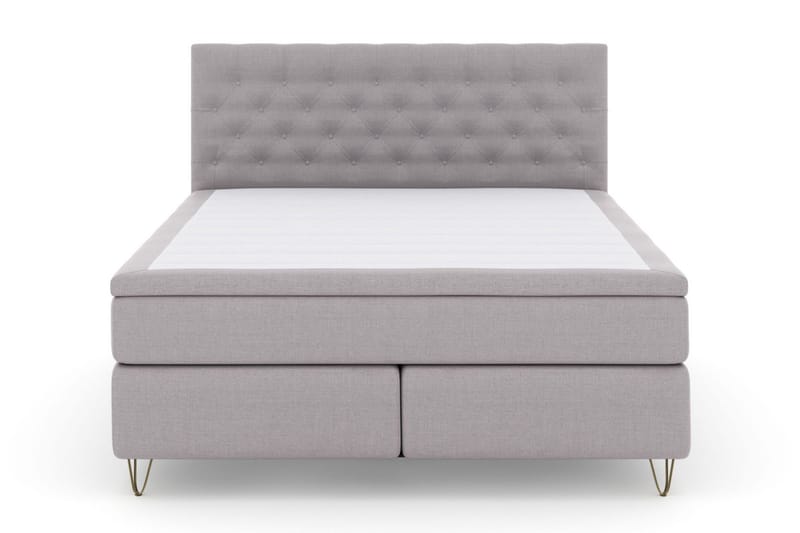 Select No 6 Kontinentalsäng 160x200 Medium Latex/Memory - Ljusgrå/Metall V-Form - Products - Möbler - Säng - Kontinentalsäng