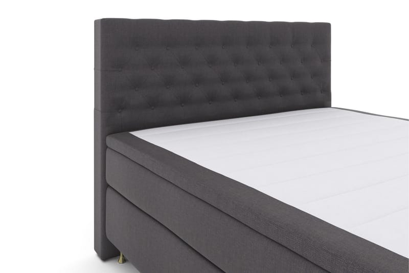 Select No 6 Kontinentalsäng 160x200 Medium Latex/Memory - Mörkgrå/Guld - Products - Möbler - Säng - Kontinentalsäng