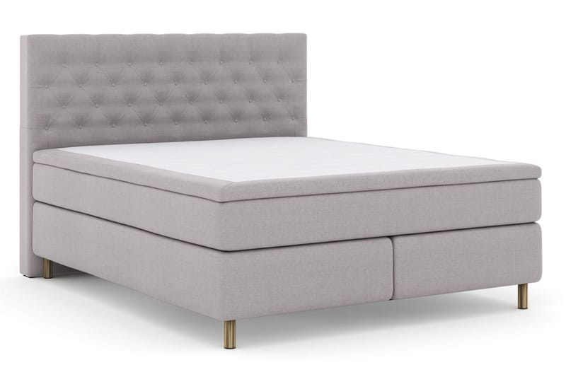 Select No 6 Kontinentalsäng 180x200 Fast Watergel - Ljusgrå/Koppar - Products - Möbler - Säng - Kontinentalsäng