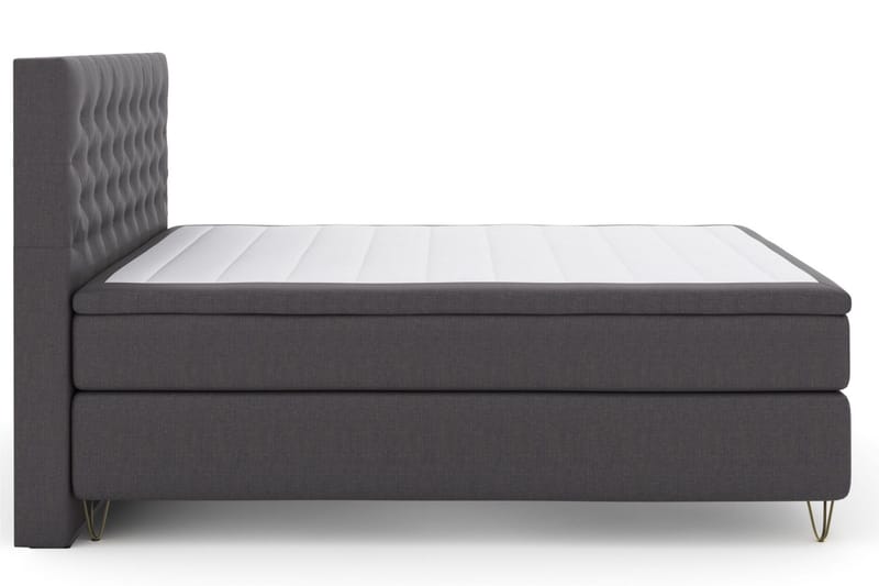 Select No 6 Kontinentalsäng 180x200 Fast/Medium Watergel - Mörkgrå/Metall V-Form - Products - Möbler - Säng - Kontinentalsäng