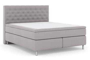 Select No 6 Kontinentalsäng 210x210 Fast/Medium Watergel - Ljusgrå/Metall - Products - Möbler - Säng - Kontinentalsäng