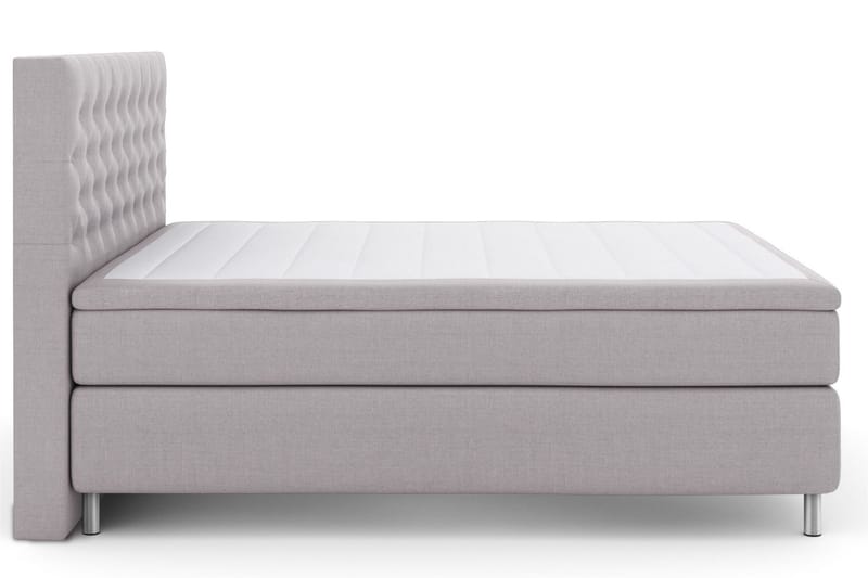 Select No 6 Kontinentalsäng 210x210 Fast/Medium Watergel - Ljusgrå/Metall - Products - Möbler - Säng - Kontinentalsäng