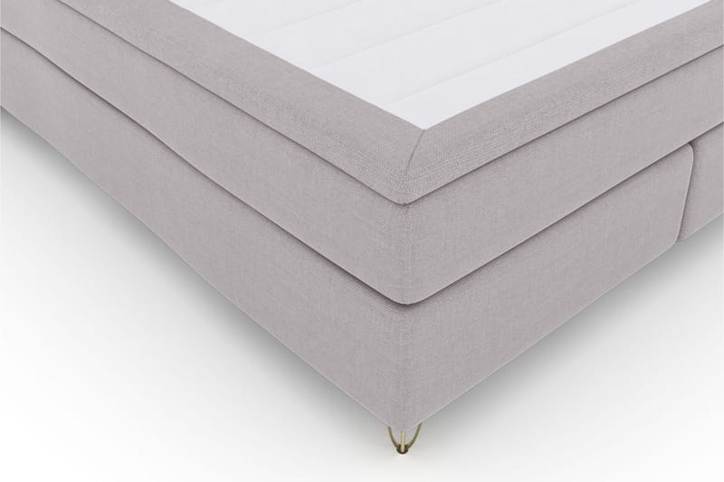 Select No 6 Kontinentalsäng 210x210 Medium Latex/Memory - Ljusgrå/Metall V-Form - Products - Möbler - Säng - Kontinentalsäng