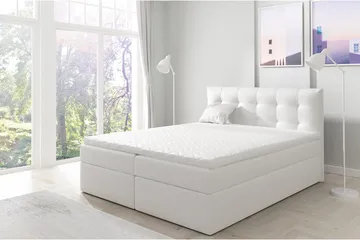 Skaftå Kontinentalsäng 180x200 Svart/Vit - Svart/Vit - Products - Möbler - Säng - Säng med förvaring