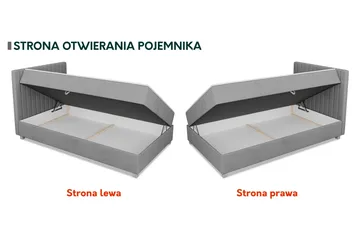 Veyran Sängpaket Kontinentalsäng med Förvaring 120x200 cm - Grå - Products - Möbler - Säng - Komplett sängpaket