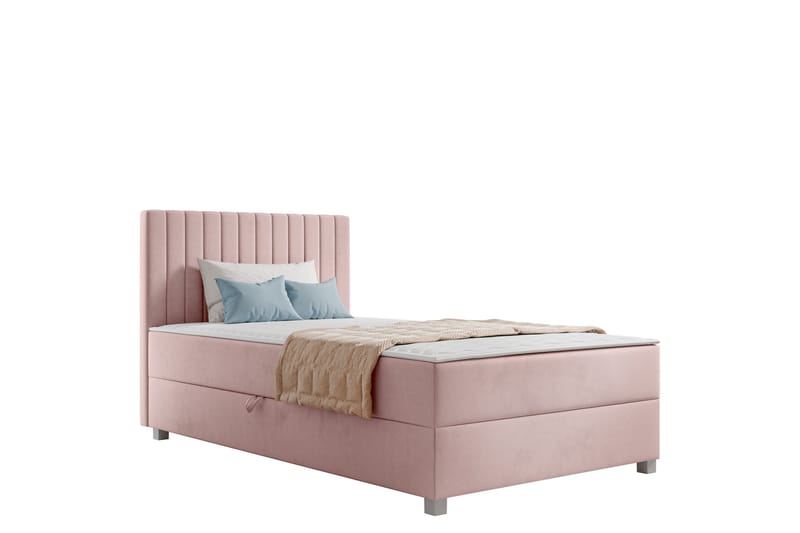 Veyran Sängpaket Kontinentalsäng med Förvaring 120x200 cm, Rosa