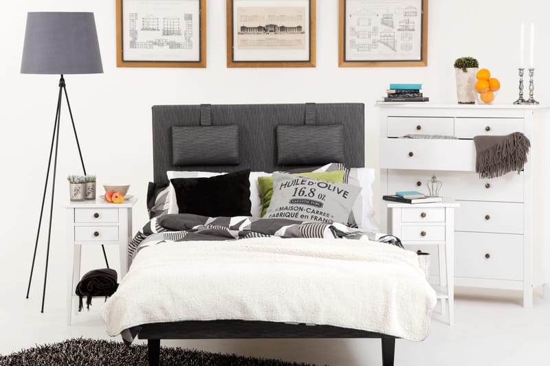 Viken Bas Ramsäng 120x200 - Ancona Grå - Products - Möbler - Säng - Enkelsäng