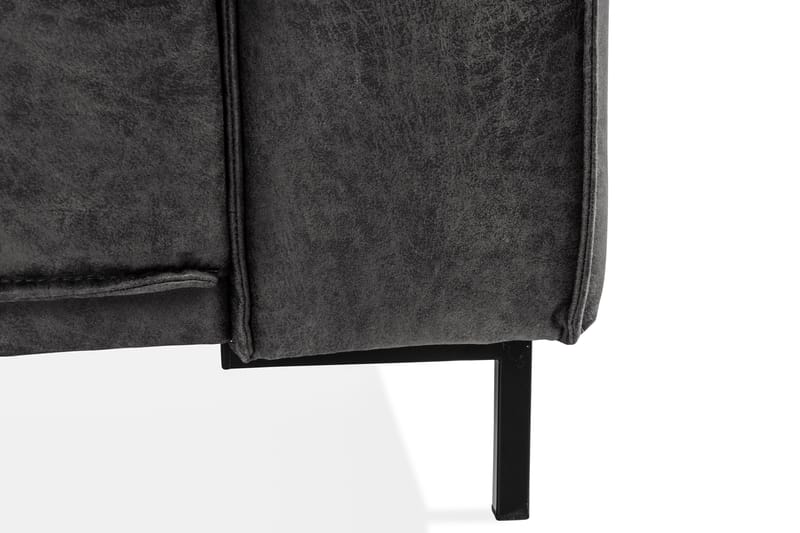 Akron 3-sits Soffa Bondedläder - Mörkgrå - Products - Möbler - Soffa - Skinnsoffa