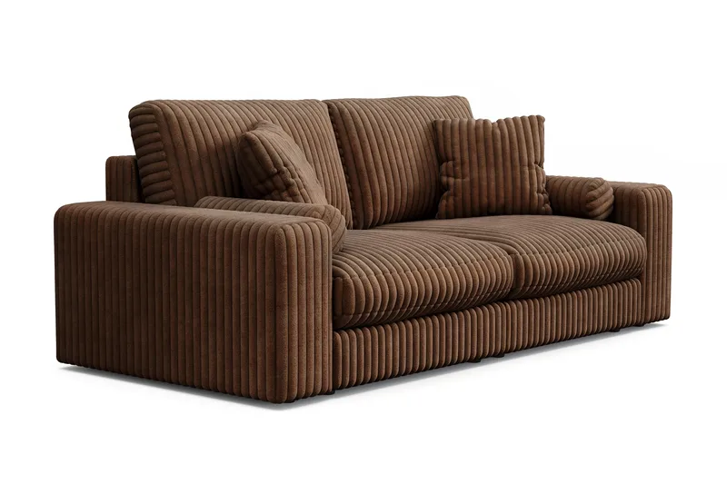 Arken Lyx 3-sits Djup Soffa i Manchester - Mörkbrun - Products - Möbler - Soffa - 3 sits soffa