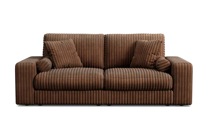 Arken Lyx 3-sits Djup Soffa i Manchester - Mörkbrun - Products - Möbler - Soffa - 3 sits soffa