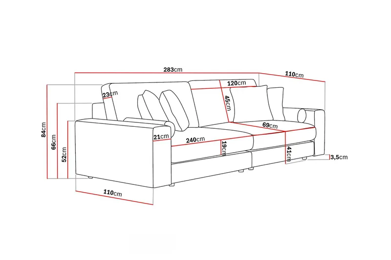 Arken Lyx 4-sits Djup Soffa i Manchester - Mörkbrun - Products - Möbler - Soffa - 4 sits soffa