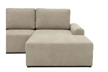 Bella Bäddsoffa Dubbeldivan 4-sits i Plysch - Grå - Products - Möbler - Soffa - Bäddsoffa - U bäddsoffa