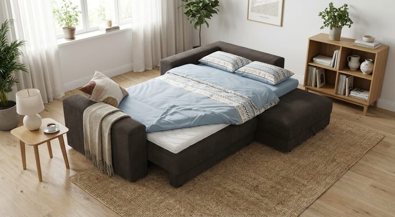 Bergen 3 sits Divan Bäddsoffa med Bäddmadrass i Memoryskum och Tvättbar klädsel - Products - Möbler - Soffa - Bäddsoffa - Bäddsoffa divan