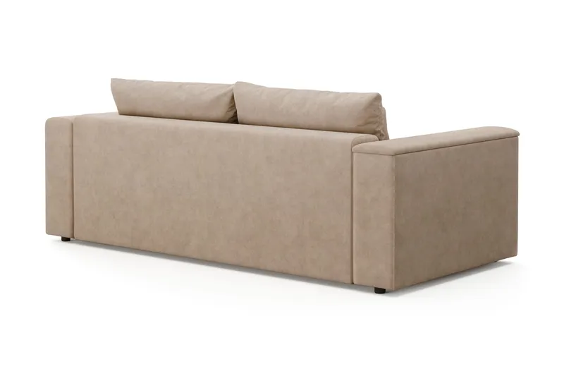 Bergen Extra Djup 3-sits Bäddsoffa med förvaring - Beige - Products - Möbler - Soffa - Bäddsoffa - 3 sits bäddsoffa