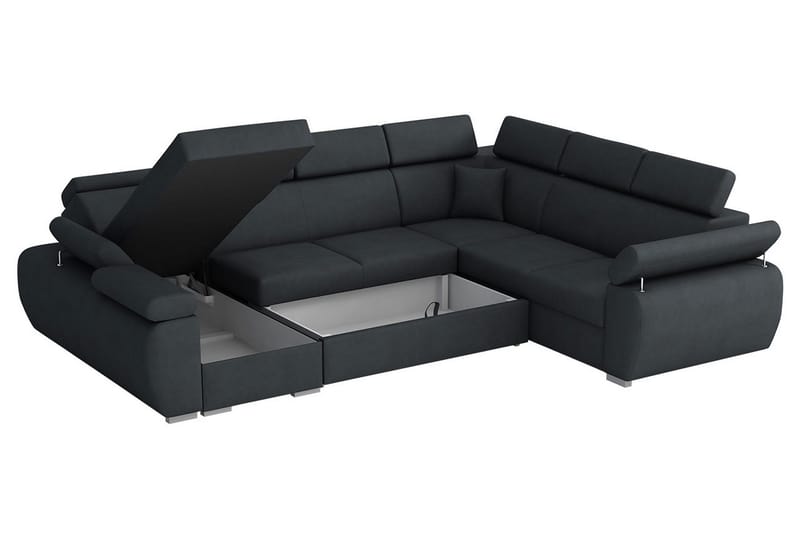 Boston Hörnsoffa Höger - Mörkgrå - Products - Möbler - Soffa - Bäddsoffa - Hörnbäddsoffa