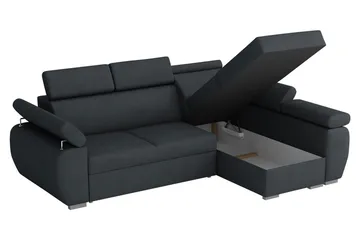 Boston Hörnsoffa Vänster - Mörkgrå - Products - Möbler - Soffa - Bäddsoffa - Bäddsoffa divan