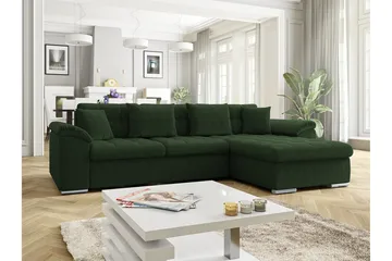 Camior 3-sits Hörnbäddsoffa Dark green - Products - Möbler - Soffa - Bäddsoffa - Hörnbäddsoffa