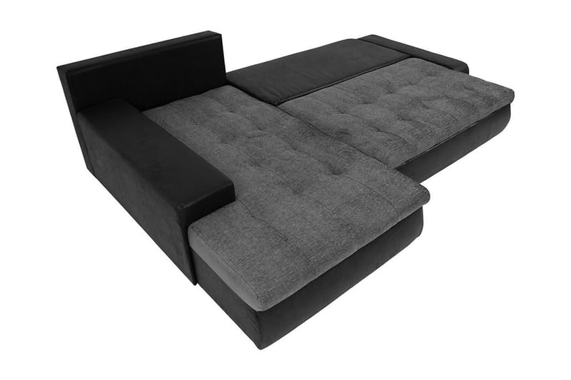Cerys Divanbäddsoffa 265x185x85 cm Universal - Svart - Products - Möbler - Soffa - Bäddsoffa - Bäddsoffa längsbäddad