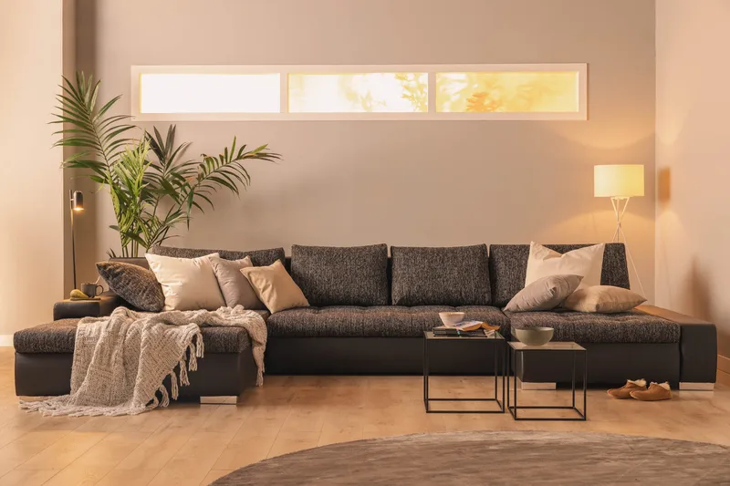 Cillo 2-sits Bäddsoffa - Svart/Grå - Products - Möbler - Soffa - Bäddsoffa - U bäddsoffa