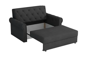 Denegal 2-sits liten bäddsoffa i Plysch - Grå - Products - Möbler - Soffa - Bäddsoffa - 2 sits bäddsoffa