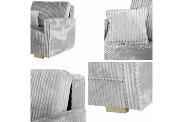 Denegal 2-sits liten bäddsoffa i Plysch - Beige - Products - Möbler - Soffa - Bäddsoffa - Bäddsoffa längsbäddad