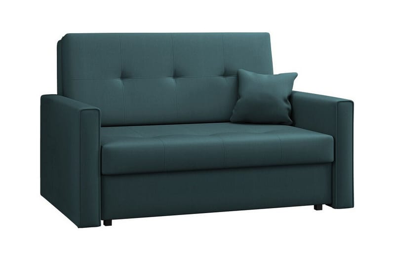 Denegal 2-sits liten bäddsoffa i Plysch, Blå , Grön