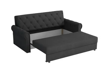 Denegal 2-sits liten bäddsoffa i Plysch - Grön - Products - Möbler - Soffa - Bäddsoffa - 2 sits bäddsoffa