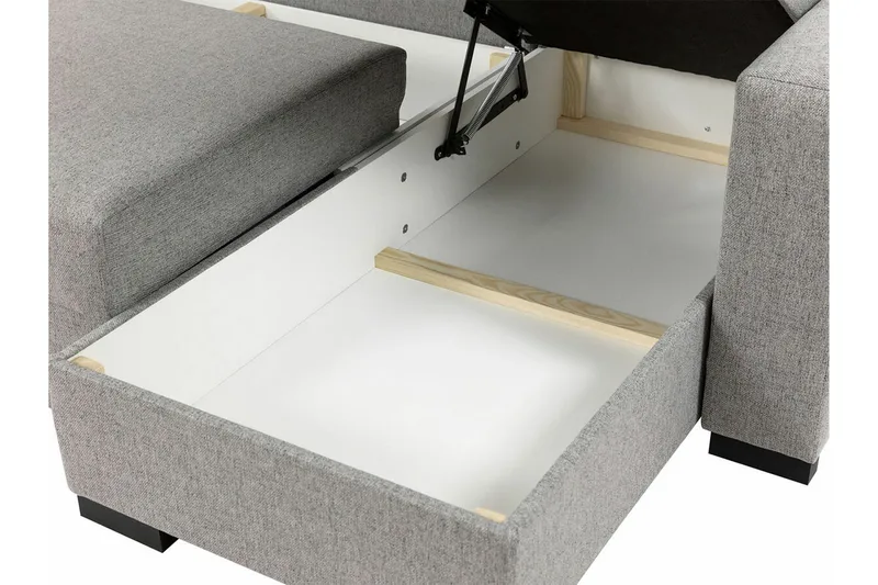 Denegal 3-sits Hörnbäddsoffa - Ljusgrå - Products - Möbler - Soffa - Bäddsoffa - Hörnbäddsoffa