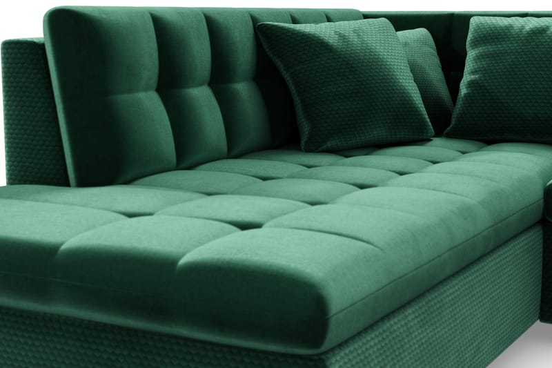 Dynir Bäddsoffa Divan Höger - Mörkgrön - Products - Möbler - Soffa - Bäddsoffa - Bäddsoffa divan