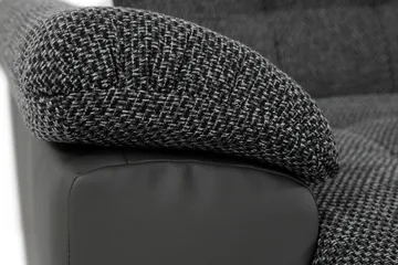 Dynir Stor Hörnbäddsoffa Divan med Förvaring Vänster - Grå / Svart - Products - Möbler - Soffa - Bäddsoffa - Bäddsoffa längsbäddad