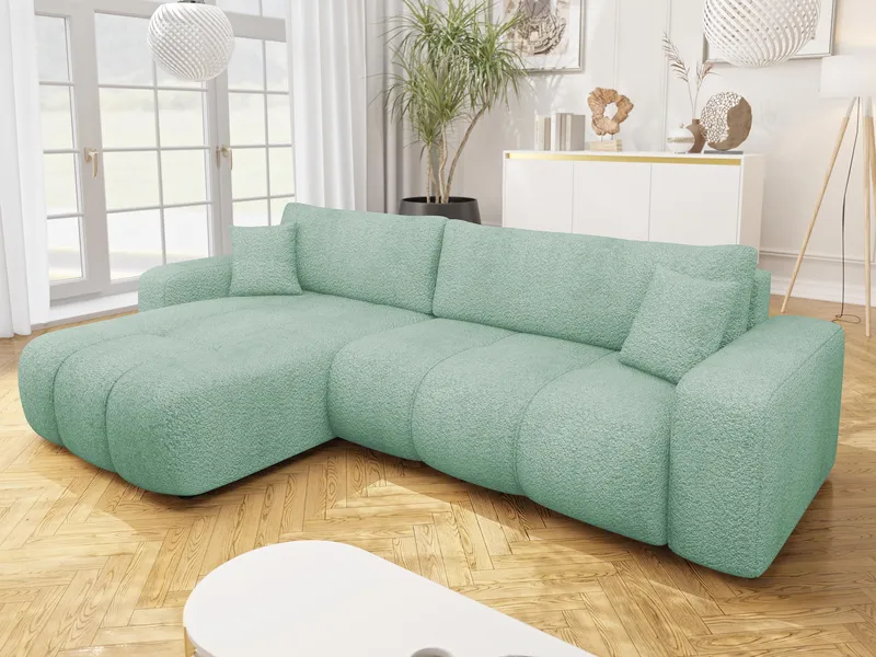 Flo Bäddsoffa med Divan 3-sits - Grön - Products - Möbler - Soffa - Bäddsoffa - Bäddsoffa divan