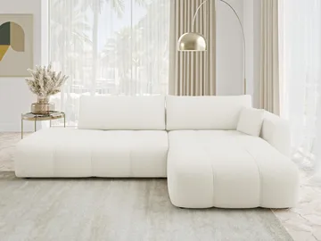 Flo Bäddsoffa med Divan 4-sits - Vit - Products - Möbler - Soffa - Bäddsoffa - Bäddsoffa divan