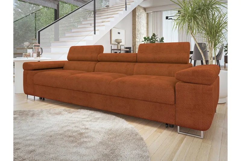 Gabina Bäddsoffa 3-sits i Chenille - Brun - Products - Möbler - Soffa - Bäddsoffa - 3 sits bäddsoffa