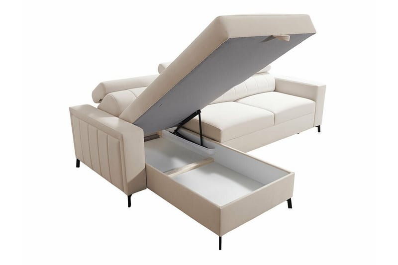 Galbally 3-sits Hörnbäddsoffa Ljusgrå - Products - Möbler - Soffa - Bäddsoffa - Hörnbäddsoffa