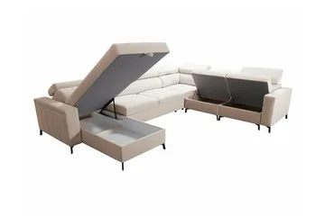 Galbally 5-sits Hörnbäddsoffa Dark brown - Products - Möbler - Soffa - Bäddsoffa - Hörnbäddsoffa