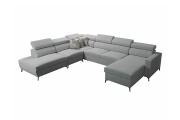 Galbally 5-sits Hörnbäddsoffa Light grey - Products - Möbler - Soffa - Bäddsoffa - Hörnbäddsoffa