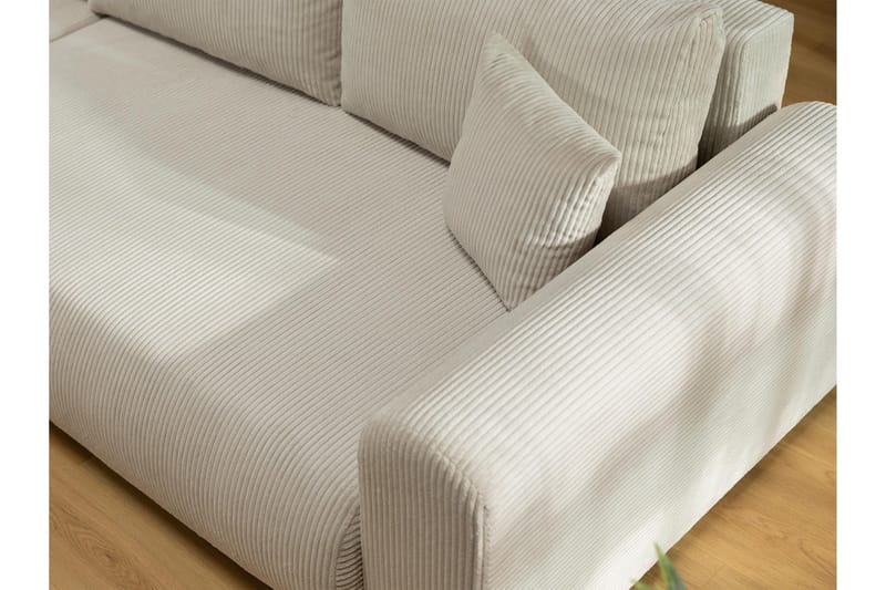 Handda Bäddsoffa med Divan 3-sits i Chenille - Grön - Products - Möbler - Soffa - Bäddsoffa - Bäddsoffa divan