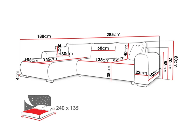 Handda Bäddsoffa med Divan 3-sits i Manchester - Brun - Products - Möbler - Soffa - Bäddsoffa - Bäddsoffa divan