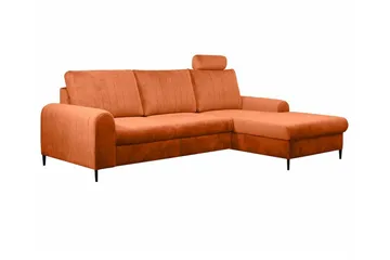 Kintore 3-sits Hörnbäddsoffa Orange - Products - Möbler - Soffa - Bäddsoffa - Hörnbäddsoffa