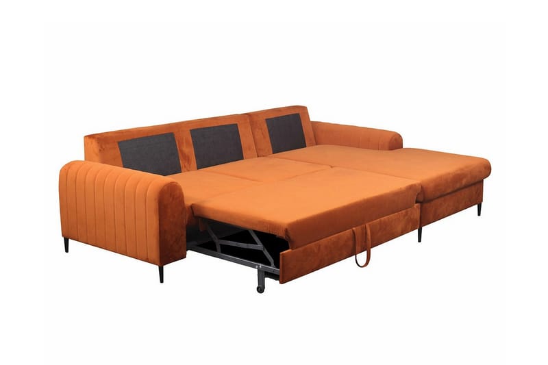 Kintore 3-sits Hörnbäddsoffa Orange - Products - Möbler - Soffa - Bäddsoffa - Hörnbäddsoffa