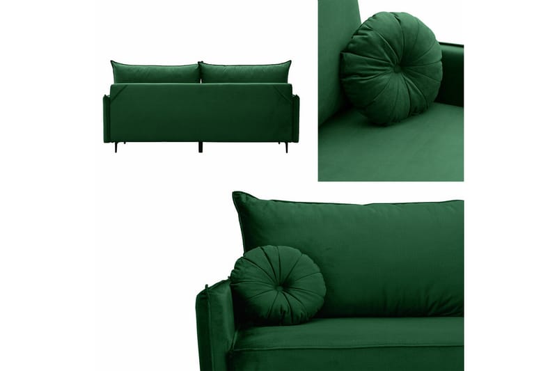 Knocklong 2-sits Bäddsoffa Dark green - Products - Möbler - Soffa - Bäddsoffa - Bäddsoffa längsbäddad